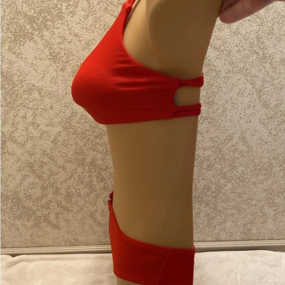 SHEIN Vibrant Red Bikini with Zipper